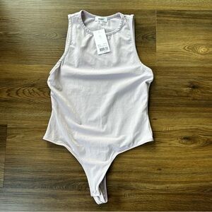 NEW Kookai Khloe Tank Bodysuit Orchid Purple Pima‎ Cotton Size XS/Small Stretch